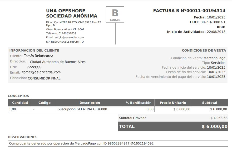 modelo de factura